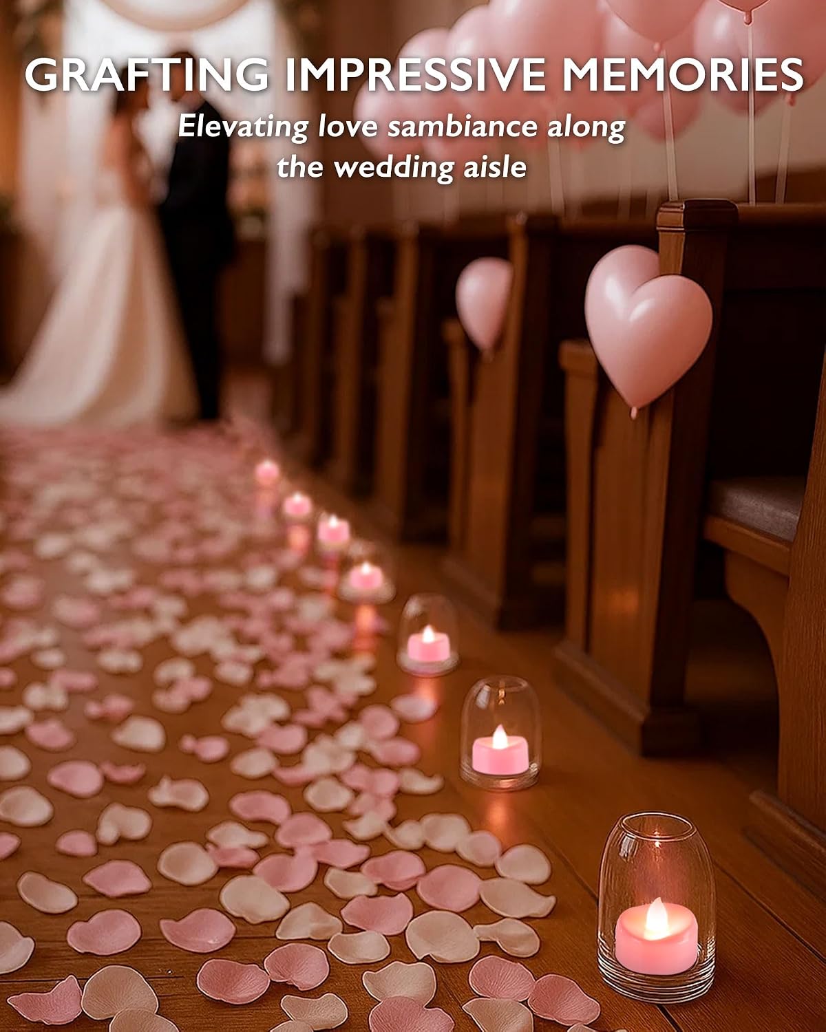 Flameless Candles, 50Pack Pink Tea Lights Battery Operated