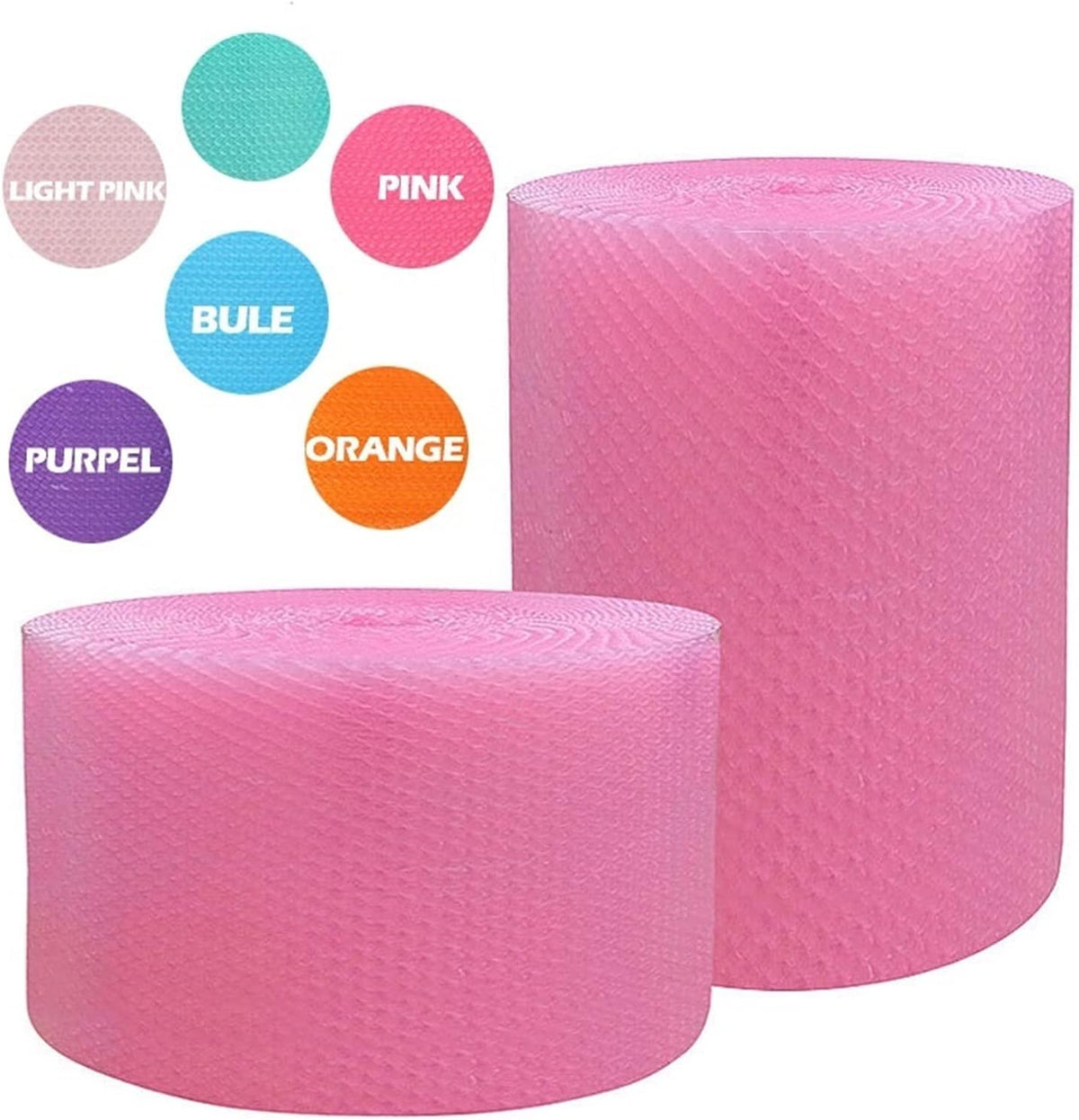 5m x 20cm Pink Heart Bubble Cushioning Wrap Roll, Shockproof Protective Packaging Film for Gifts, Wedding Decoration (Light Pink)