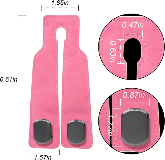 Car Seat Hooks for Headrest, Car Purse Hook & Back Storage Hook, Zinc Alloy & Suede Material Heavy Duty Car Hooks for Purses and Bags,Universal Fit for Most Vehicles (Pink-2 Pack)