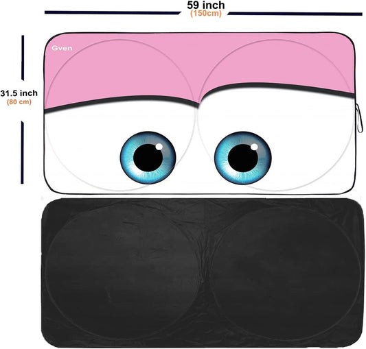 Windshield Sun Shade Universal Fit for Car Window Sunshades Cover Automotive Interior Sun Protector Accessories for Compact& Midsize Sedan,Com& Subcompact SUV,Small Pickup,Wagon (Pink, S)