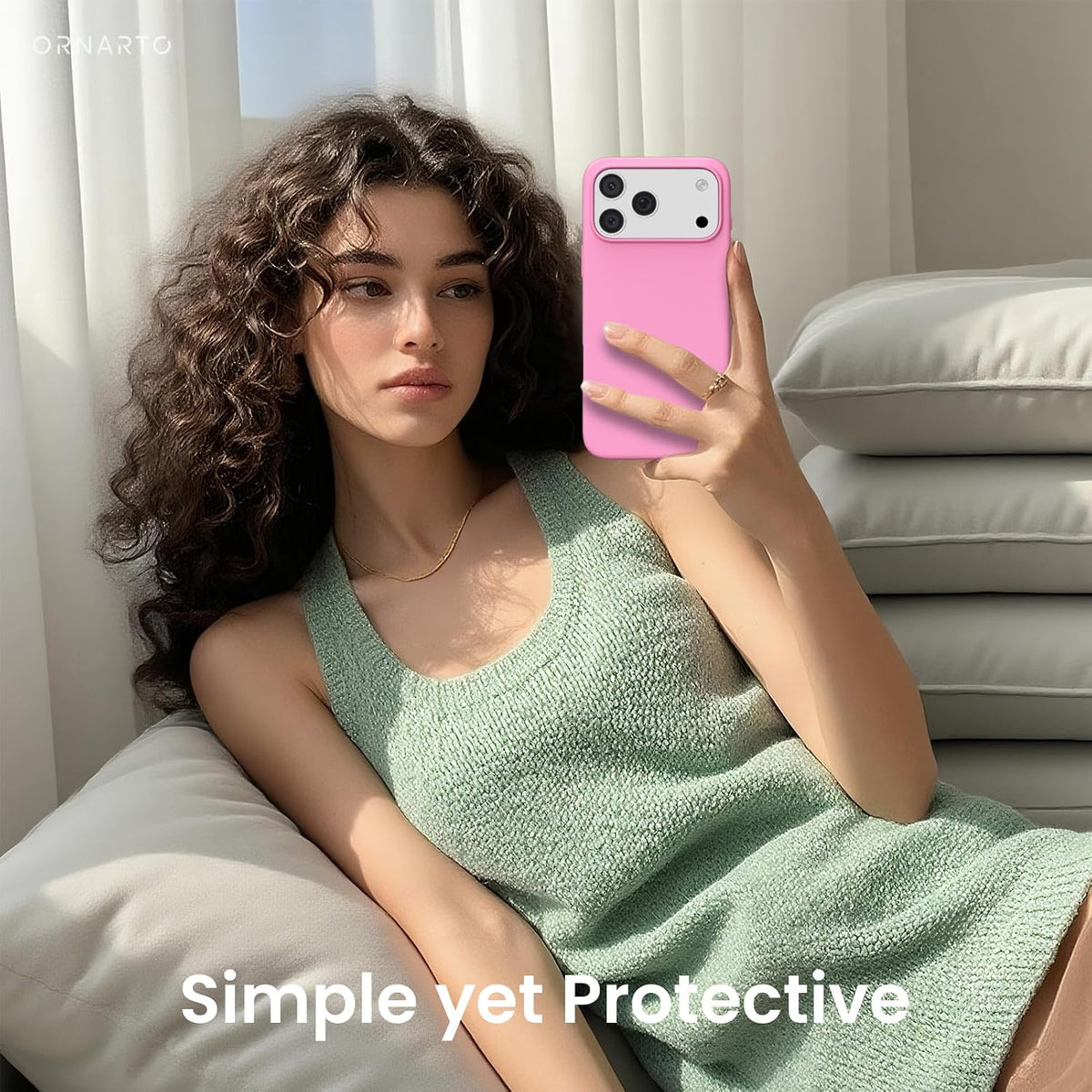 for iPhone 17 Pro Max Case, Liquid Silicone, Peach Pink