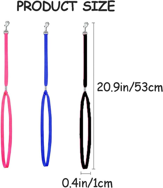 MANON ROSA Pet Grooming Loops - 3Pcs Adjustable Nylon Ropes for Dog & Cat Safety Hands-Free Bathing Tethers, Pet Drying, Washing Supplies for Groomers' Tables