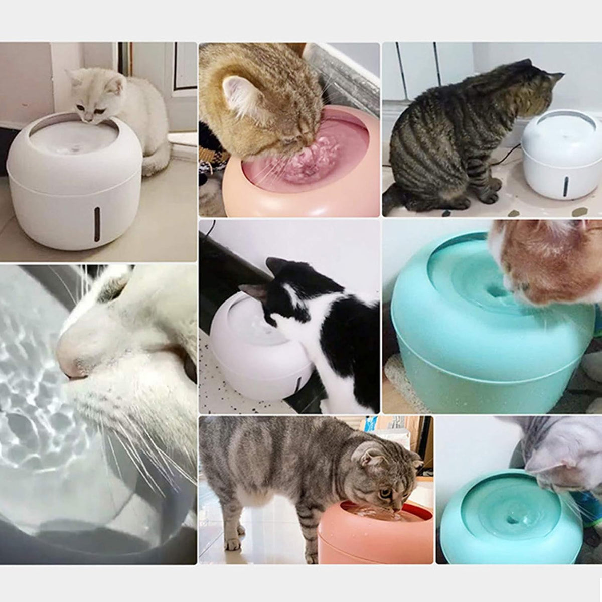 Cat Dog Water Fountain, 2.5L/84Oz Ultra-Quiet Pet Water Fountain Automatic Cat Water Dispenser Electric Water Drinking Fountain for Cats, Dogs with Filter, Water Level Window