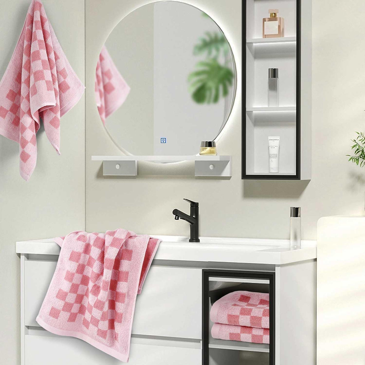 1 PCS.Hotel, Spa, Beauty, Gym, Bathroom - Remains Soft After Multiple Washes (Hot Pink) , 100% Cotton, 13" X 29", Soft Absorbent for Women Girls - Vibrant Cute Towels Brighten Up Your Home Decor