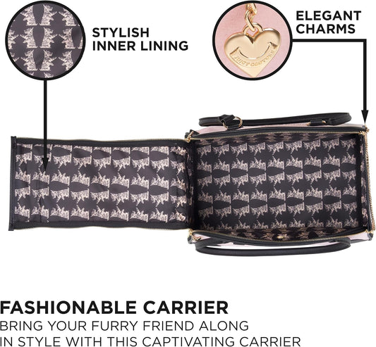 Give Me Treats Pet Carrier - Stylish Pink Travel Bag for Small Dogs and Cats