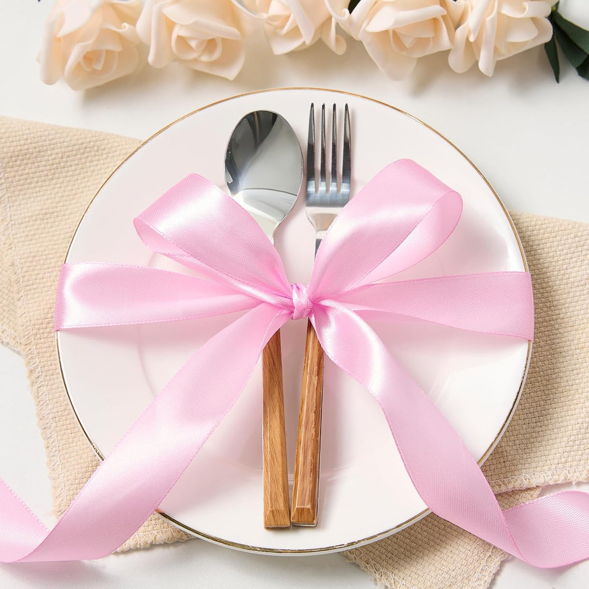 Pink Satin Ribbon 1 Inch x 100 Yards