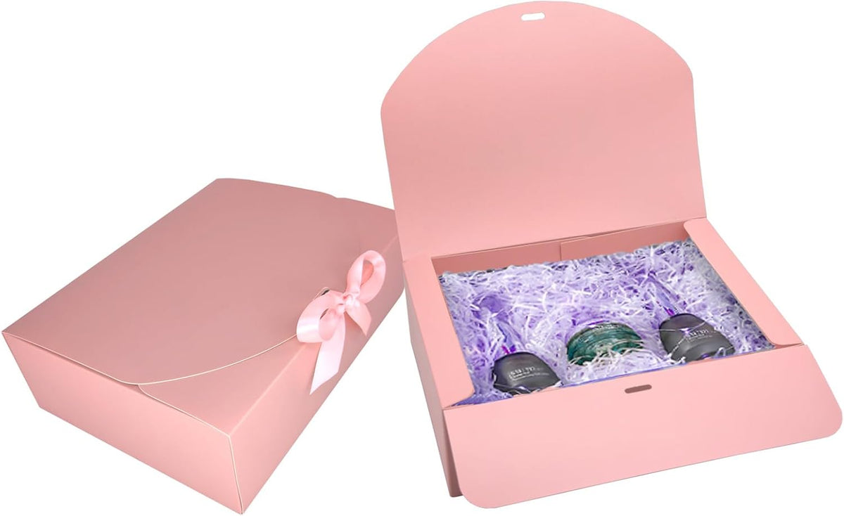 10 PCS Pink Gift Boxes with Lids, 10.6x7.8x3.1 Inch Proposal Boxes