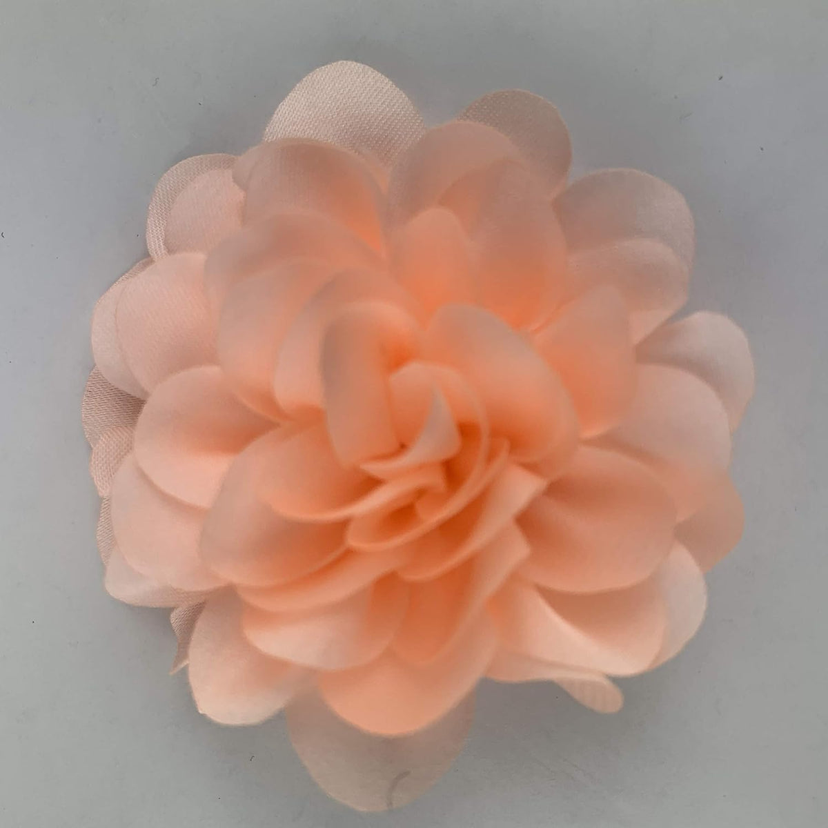 Peach Chiffon Ruffled Fabric Flower for DIY Handmade Decorative, Hair Clip,Scrapbooking and More Decoration 10PC (2-3/8" Inch)