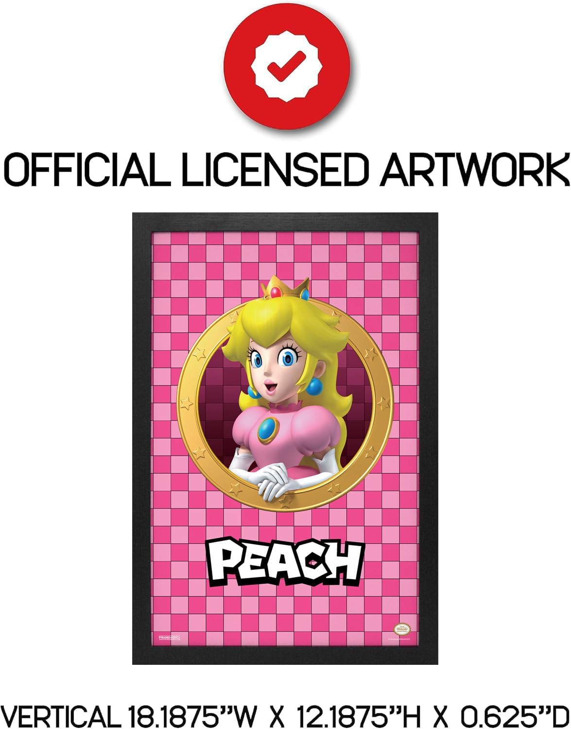 Super Mario- 3D Port- Princess Peach - 11 x 17 Framed Poster Wall Art Print