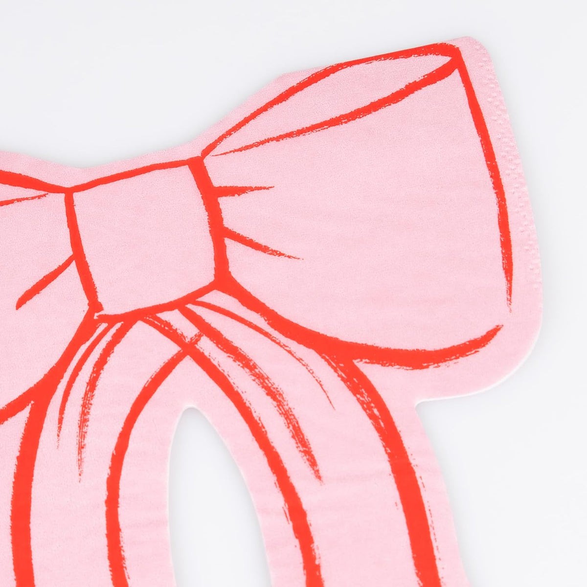 Bow Party Napkins (pack of 16), Disposable Paper Napkins, Thick & Absorbent 3-Ply Paper for Baby Shower and Bridal Showers, Pink & Red, Kids & Adults, 5.25 x 6.5"