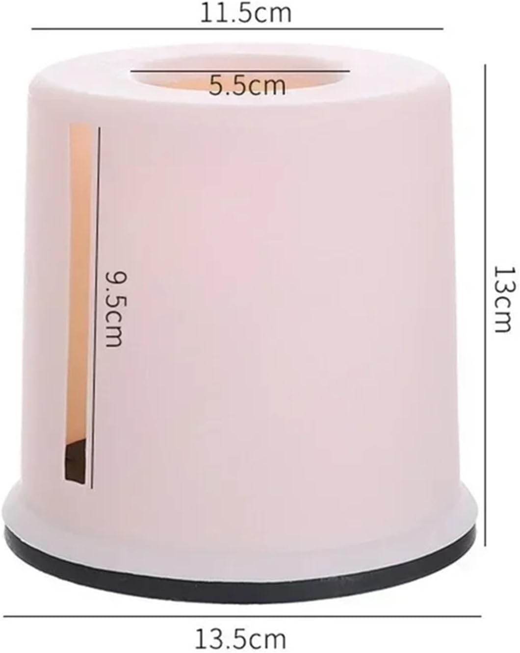 1Pcs Household Solid Color Tissue Box Round Pumping Cylinder Multifunctional Toilet Roll Paper Storage for Bathroom(Pink)