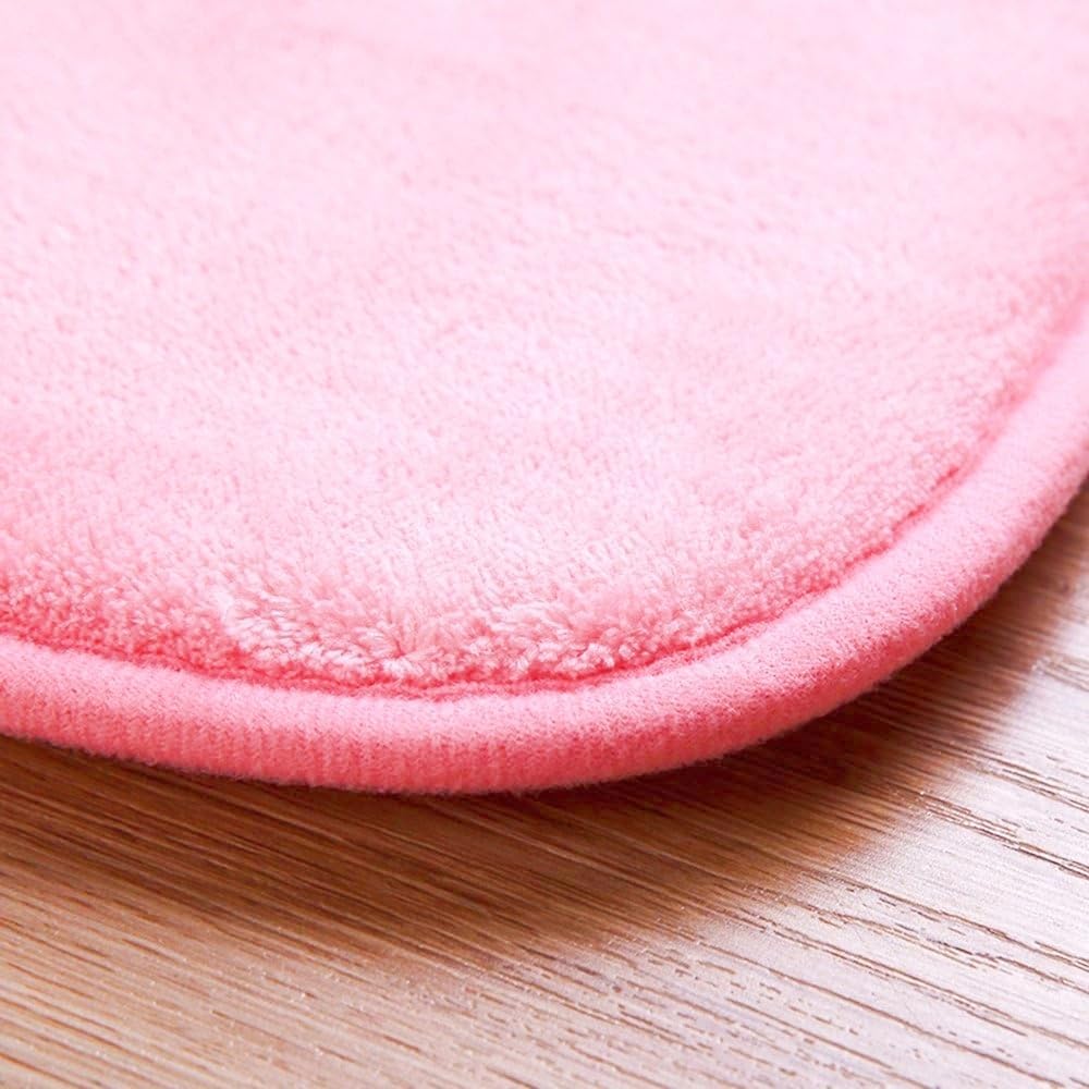 Pink Cartoon Non Slip Memory Foam Bath Mat 15.75 x 23.62 Inch