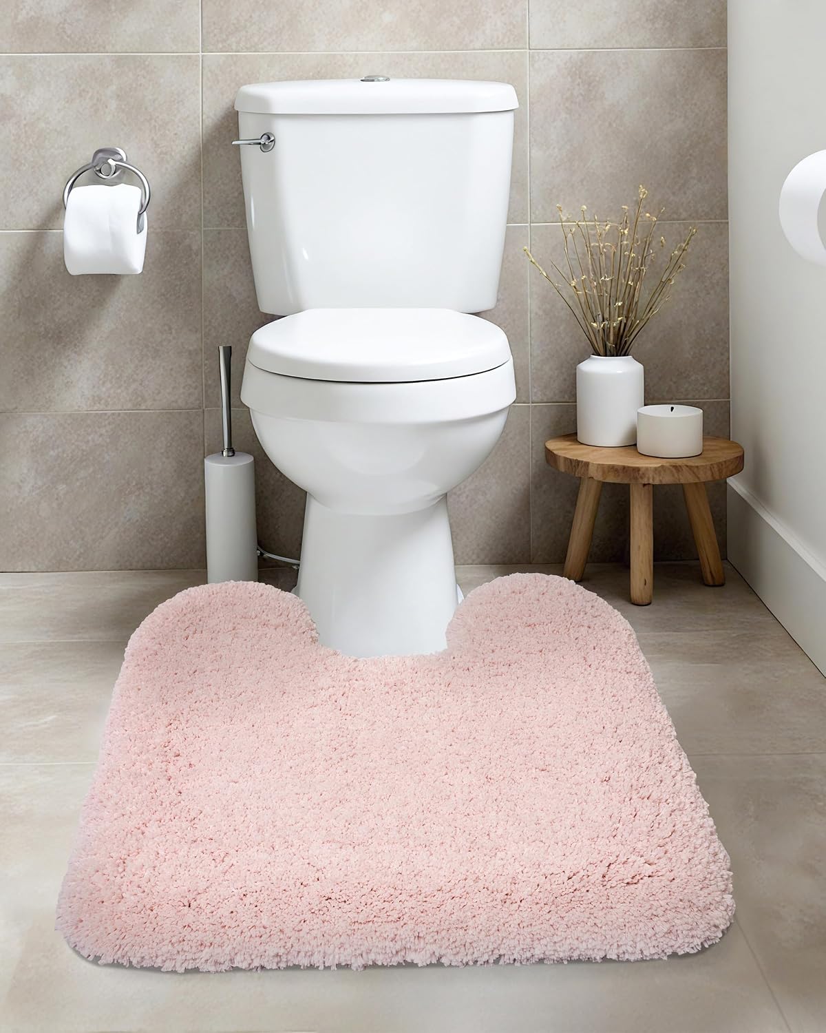 Toilet Rugs U Shaped 22" × 24",Soft Absorbent Microfiber Bath Rugs