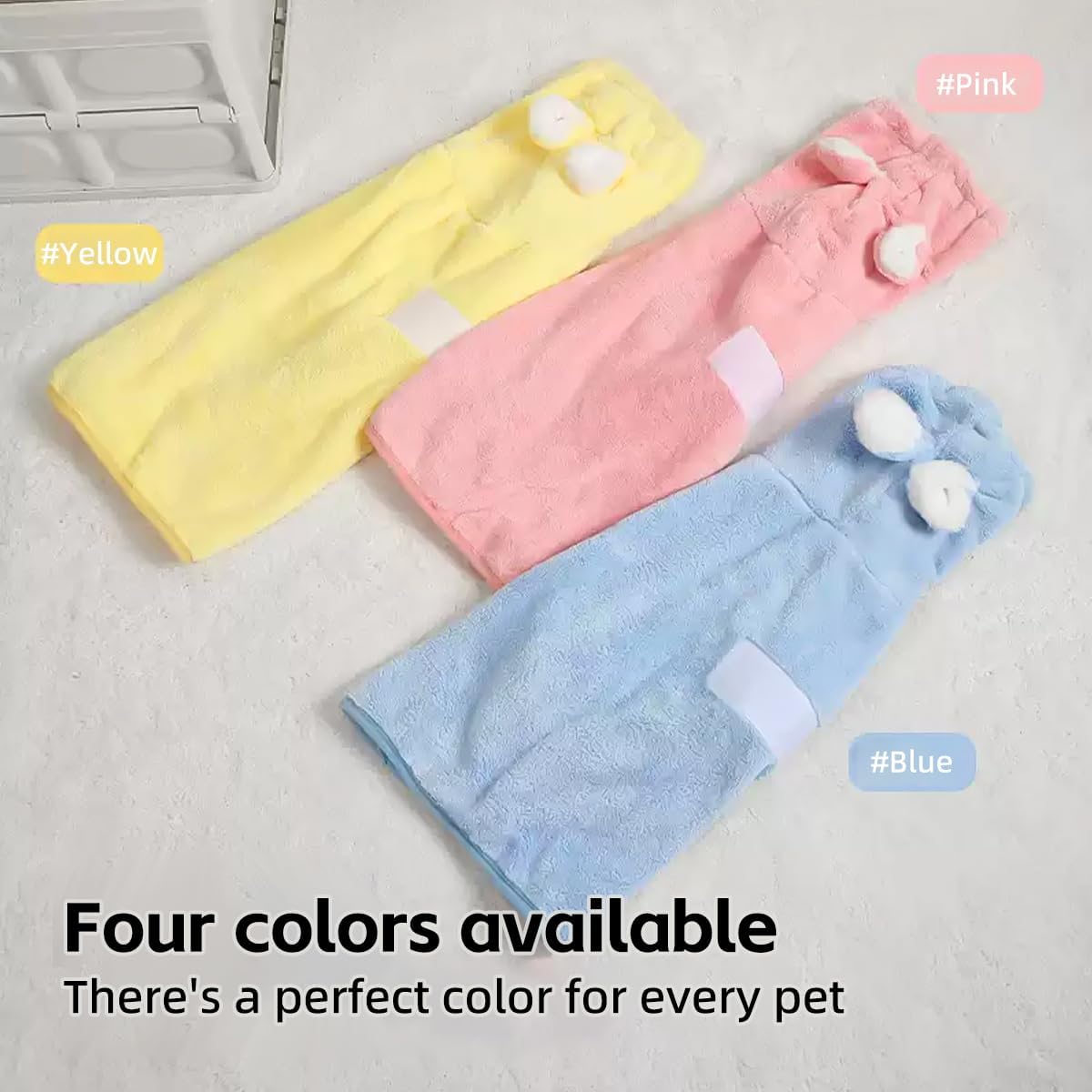 MANON ROSA Quick-Dry Pet Bathrobe & Towel with Hood - Coral Fleece Absorbent Small Medium Large Dog Cat Robe for Post-Bath, Pool & Beach Drying Accessory (Pink,S)