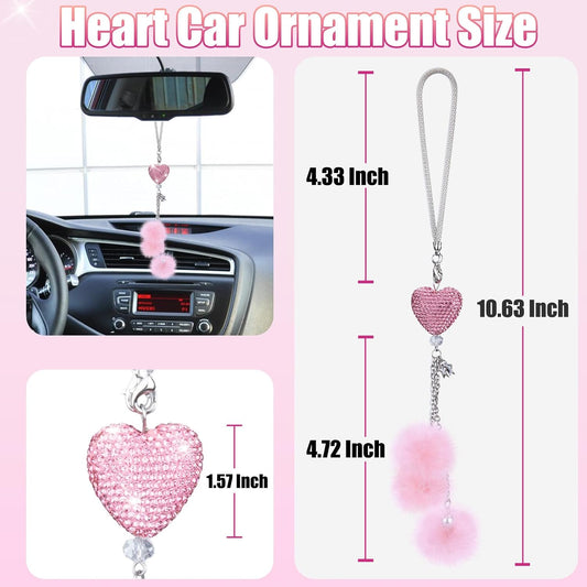 Bling Car Hanging Ornament, Bling Car Mirror Hanging Accessories for Women