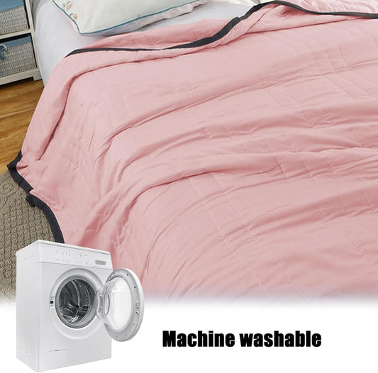 Cooling Blankets for Hot Sleepers 55 x40In Air-Conditioner Summer Cotton Blanket with Breathable Fabric Lightweight Blankets for Office, Sofa, Adults, Bedroom, Hot Weather, Spring (Pink)
