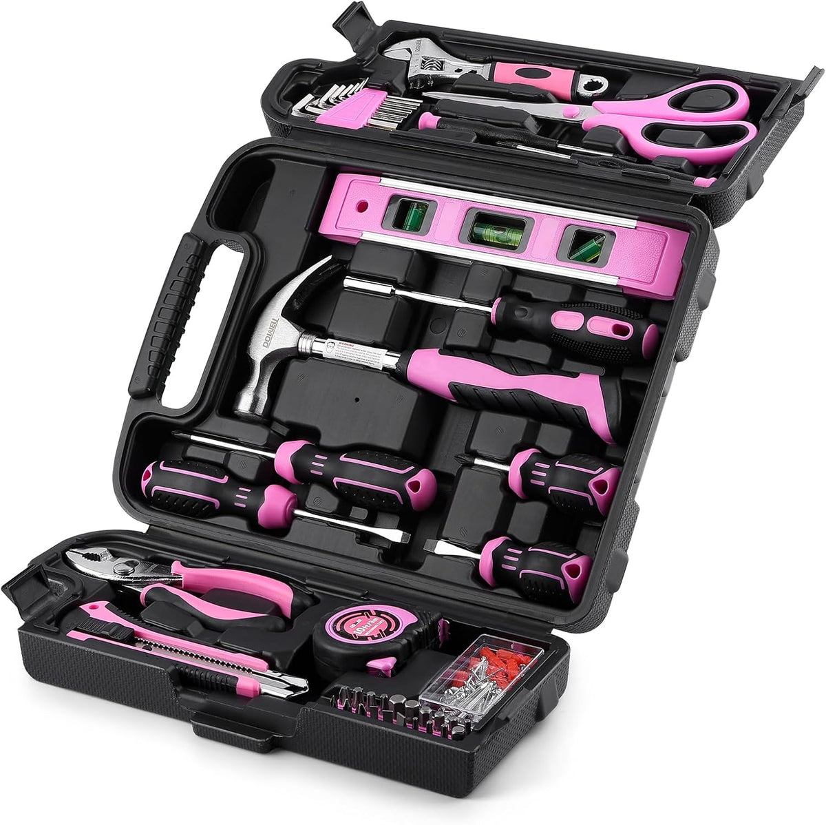 123-Piece Pink Home Repair Tool Kit for Women & Girls