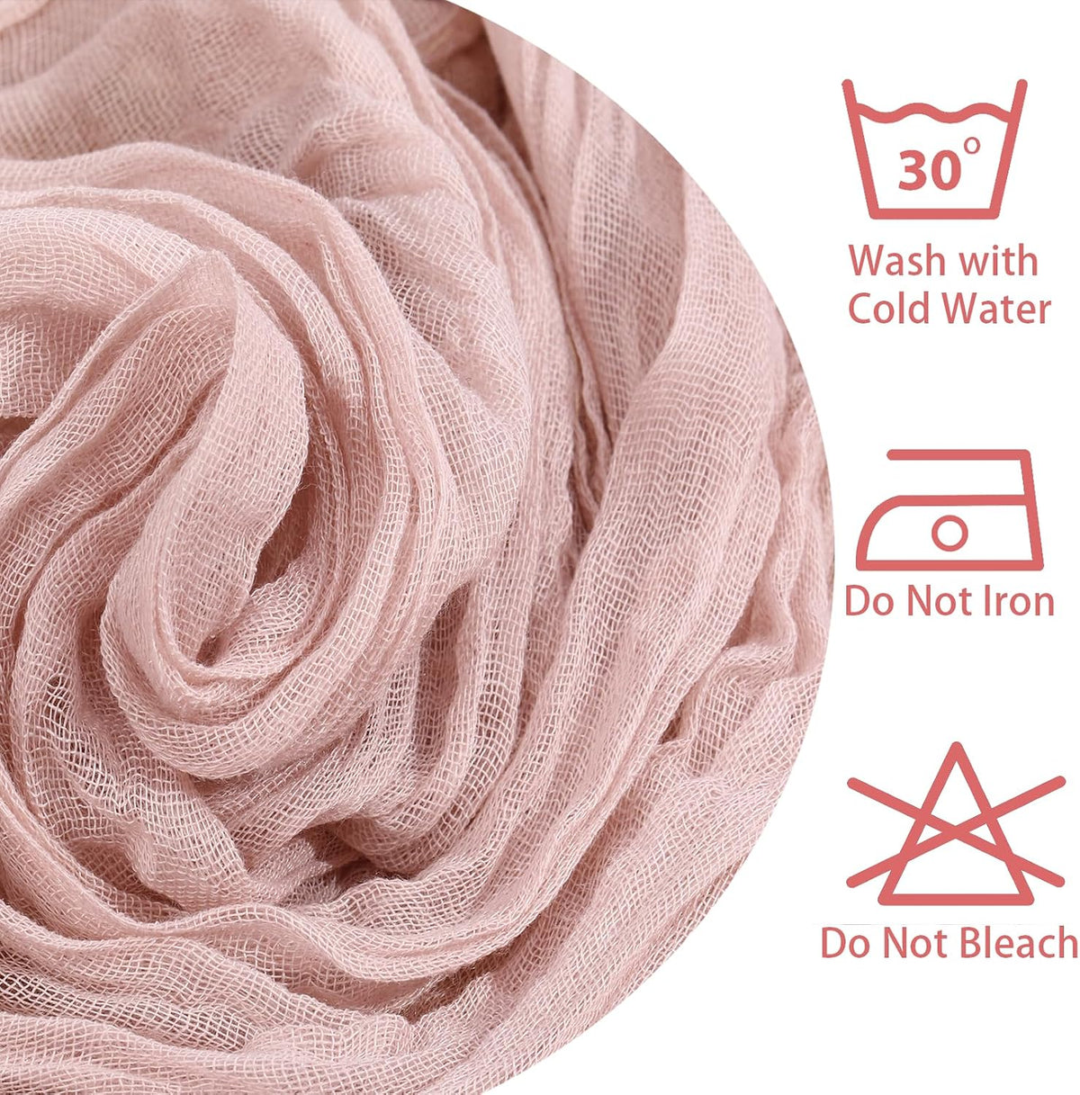 Table Runner Cheesecloth 3pcs Dusty Pink Table Runners 120 inches Thanksgiving Decorations Boho Rustic 10FT Cheese Cloth Runner for Wedding Birthday Party Baby Shower Home Decor