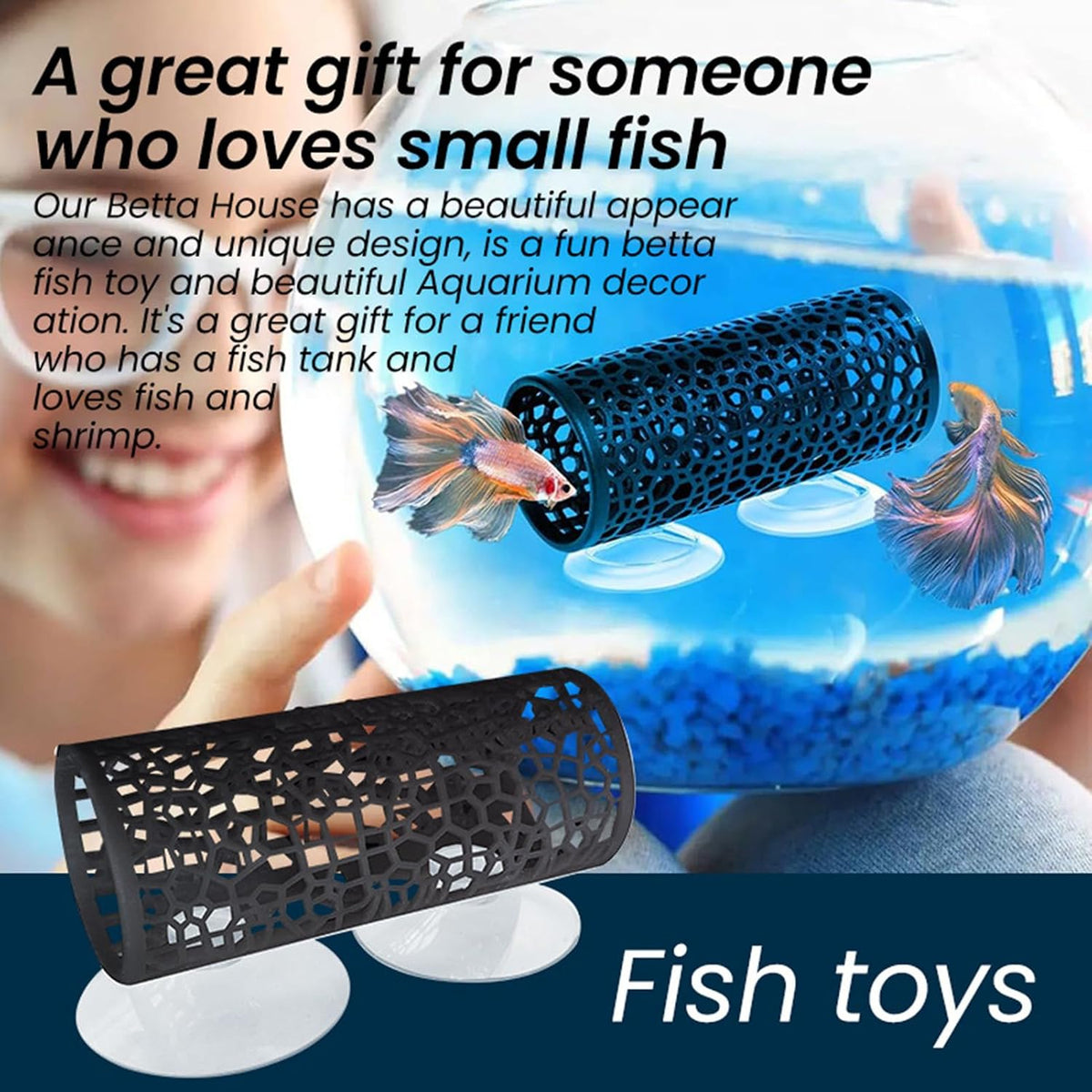 Vibrant Pink Betta Fish Tunnel Cave - Decorative Hollow-Out Aquarium Hideout Ornament for Freshwater Fish Tanks, Perfect for Betta Fish to Play, Explore and Rest in Stylish Aquatic Decor