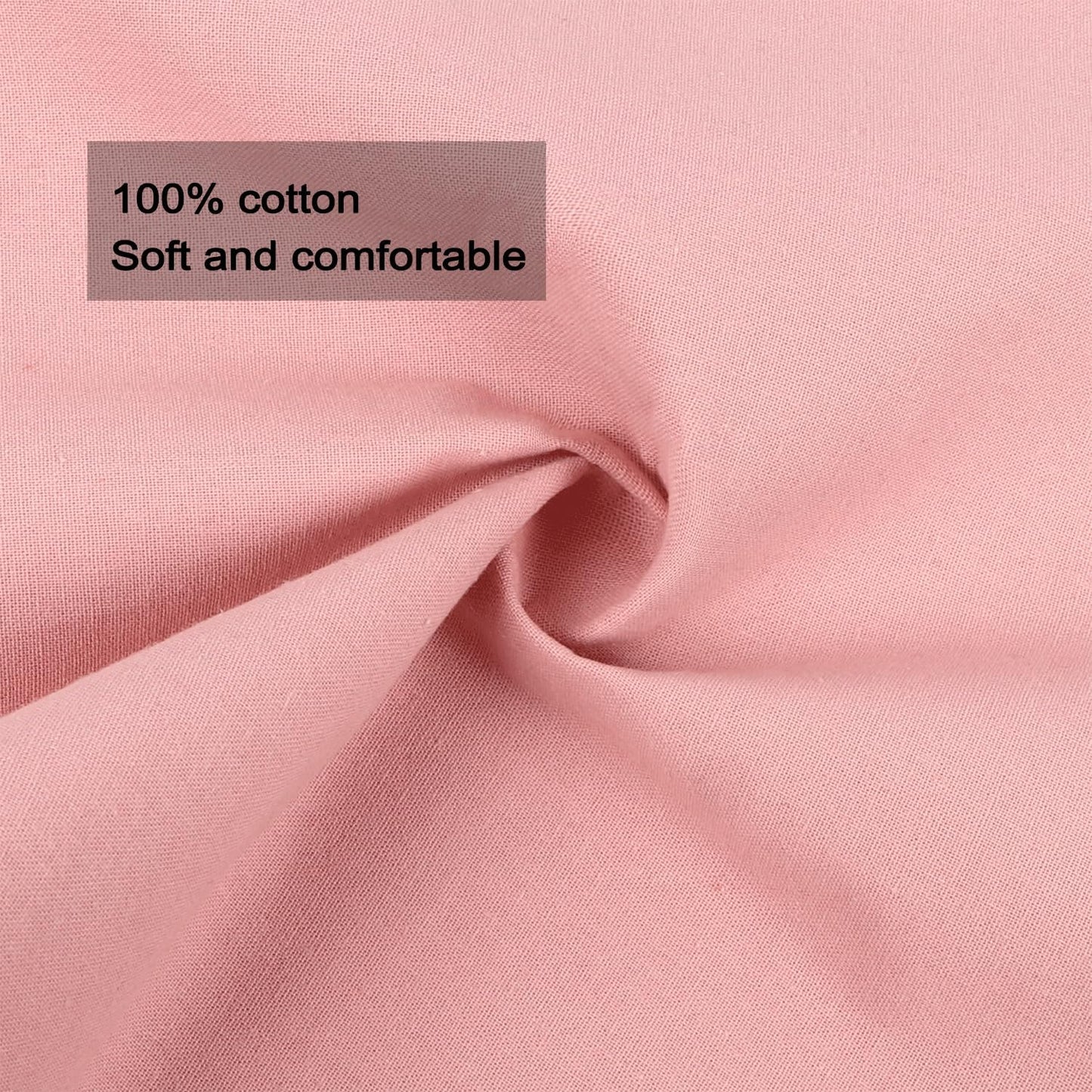 Scalloped Embroidery Cloth Napkins Set of 4 14"X14" Cotton Napkins for Potluck Party Wedding Table Decor (Square Pink with Red)