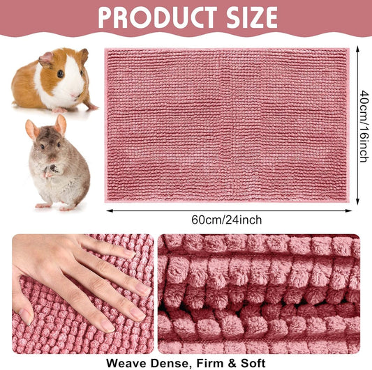 4 Pcs Guinea Pig Cage Liner, 16 x 24 Inch, Pink
