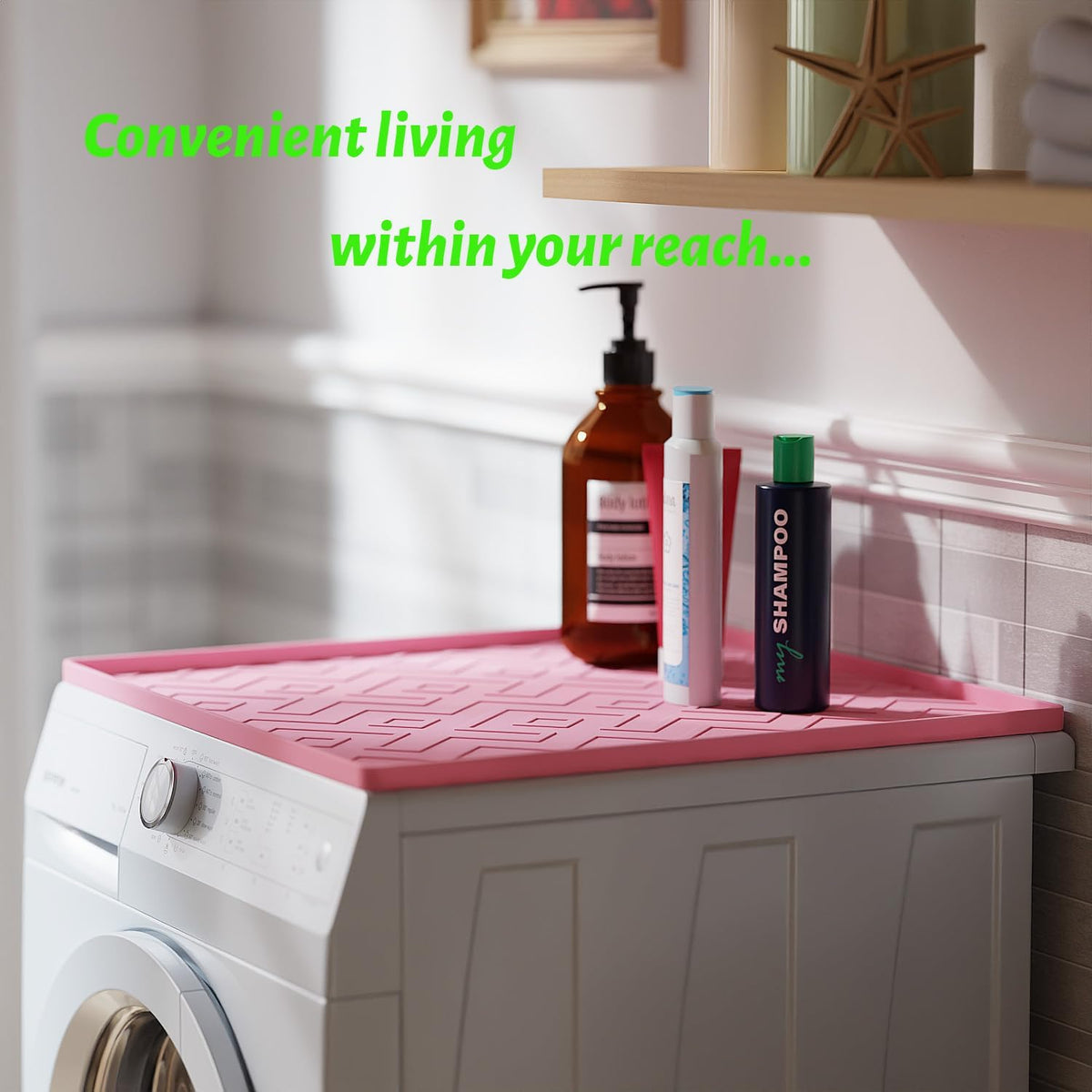 Silicone Mini Fridge Mat 19.7"x19.7" – Non-Slip, Waterproof Drip Tray for Refrigerators, Washing Machines, Dryers, Dishwashers & Wine Coolers