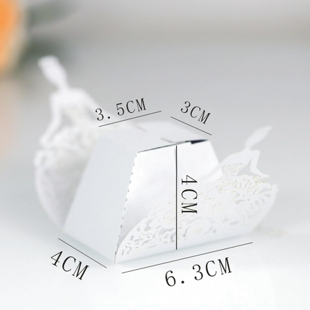 Katutude 50 Pcs Wedding Favor Boxes Baptism Favor Boxes Chocolate Candy Gift Box Small Empty Candy Box Paper Gift Boxes for Bridal Shower Anniverary Birthday Party