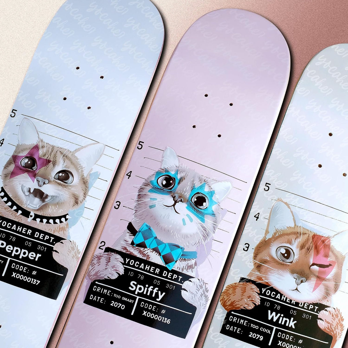 Complete Yocaher Trendy Skateboards w/Skate Board Grip Tape, Pro Aluminum Alloy Truck, ABEC-9 Bearing, 54mm Wheels