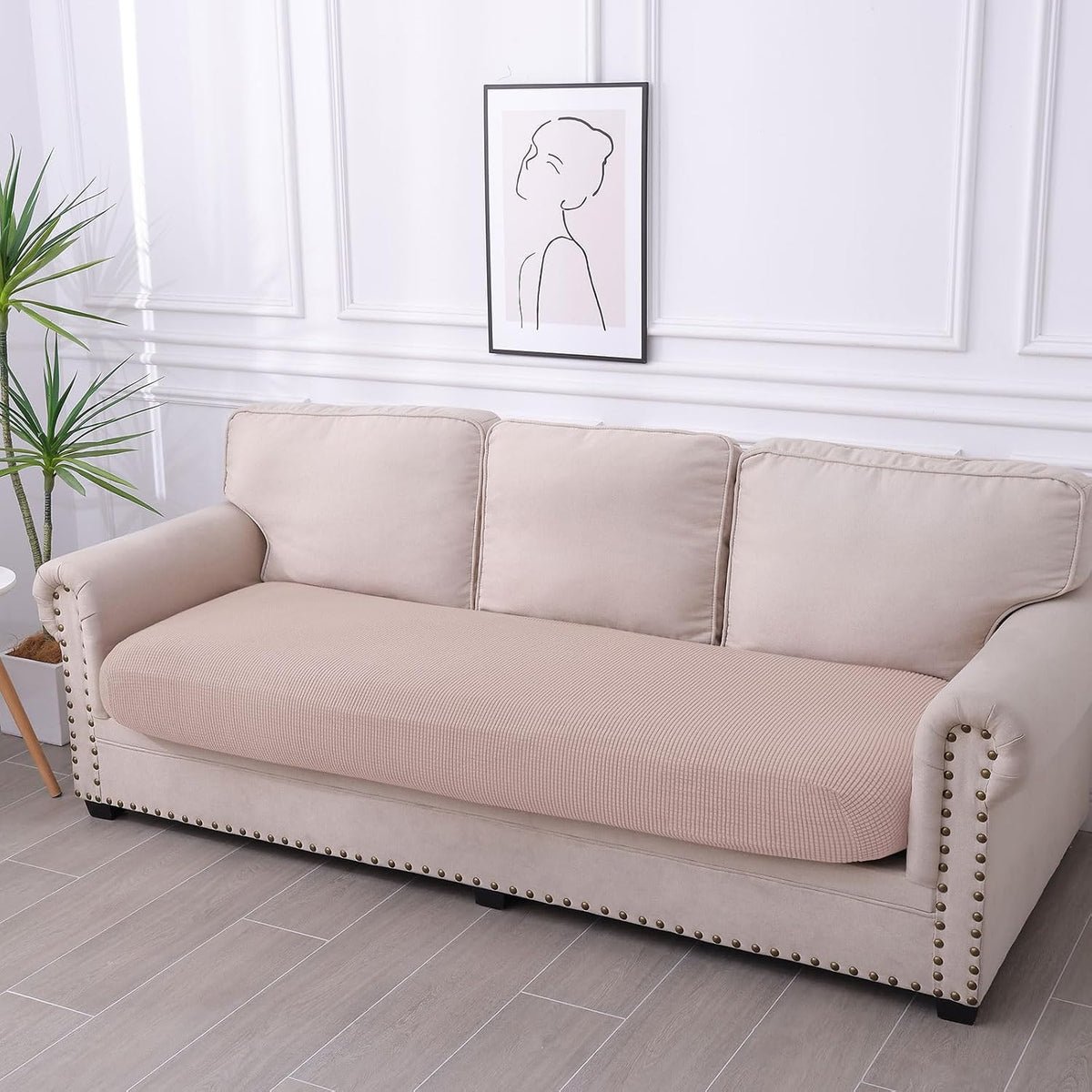 Waterproof Couch Cushion Covers for Pets, Non Slip Sofa Seat Cover