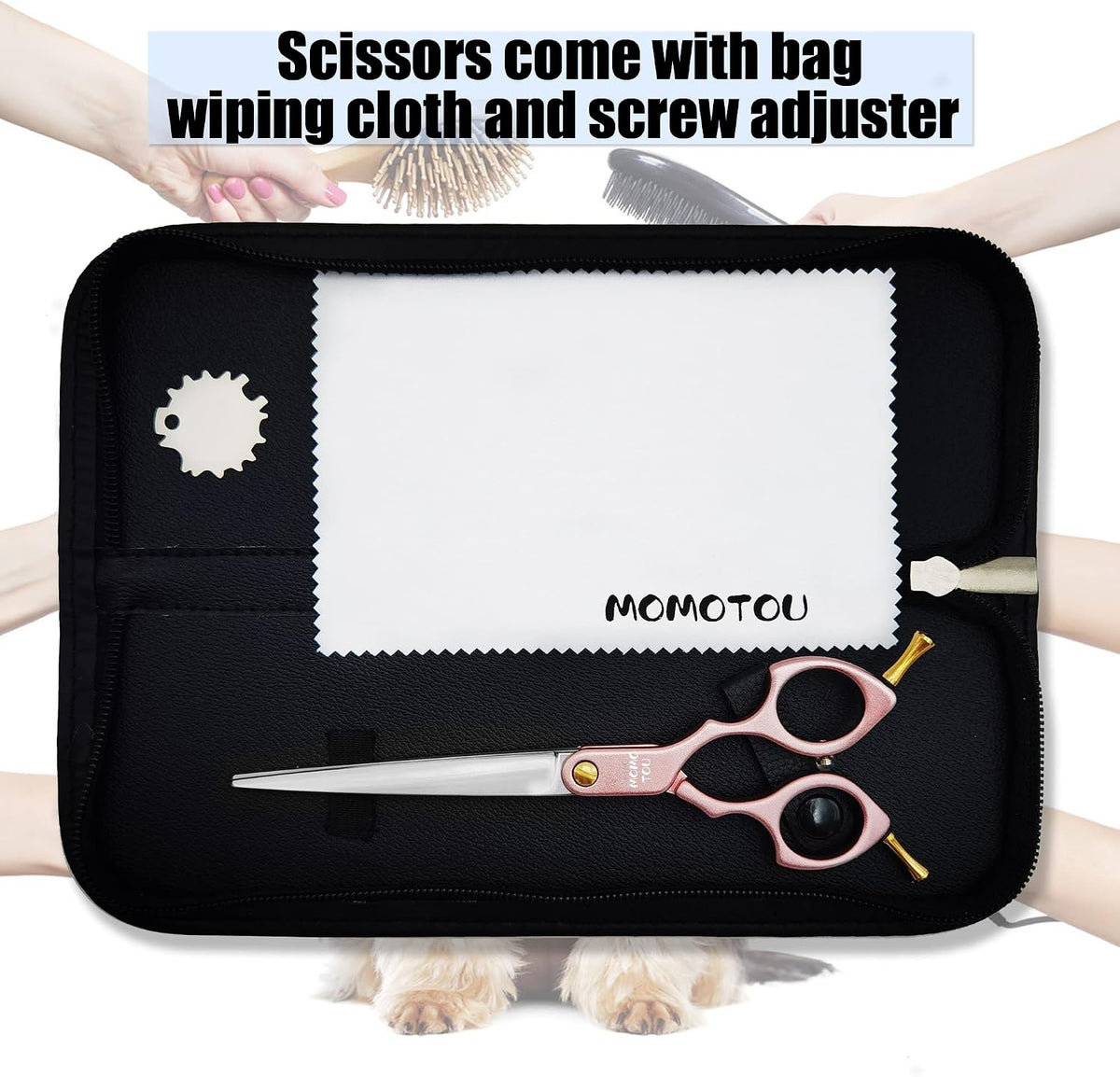 6.5'' Small Pink Straight Dog Grooming Scissors