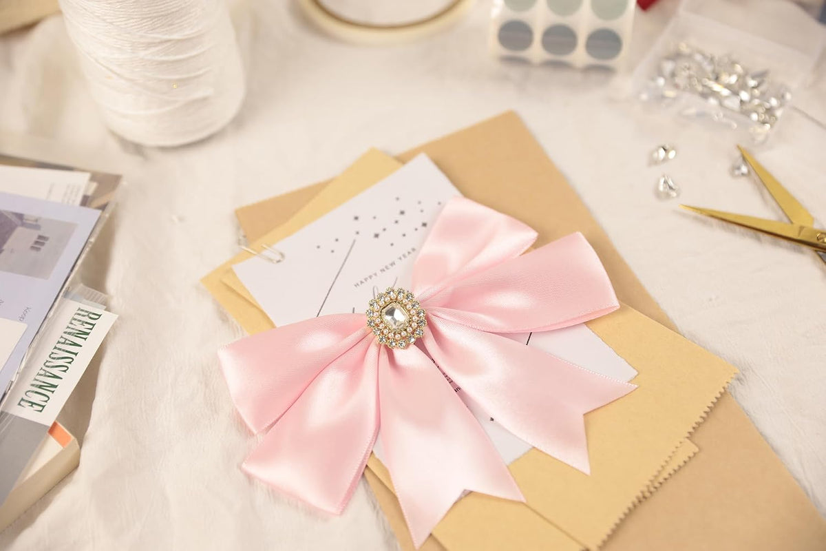 Baby Pink Satin Ribbon 1-1/2 inch X Continuous 100 Yards Pink Ribbon