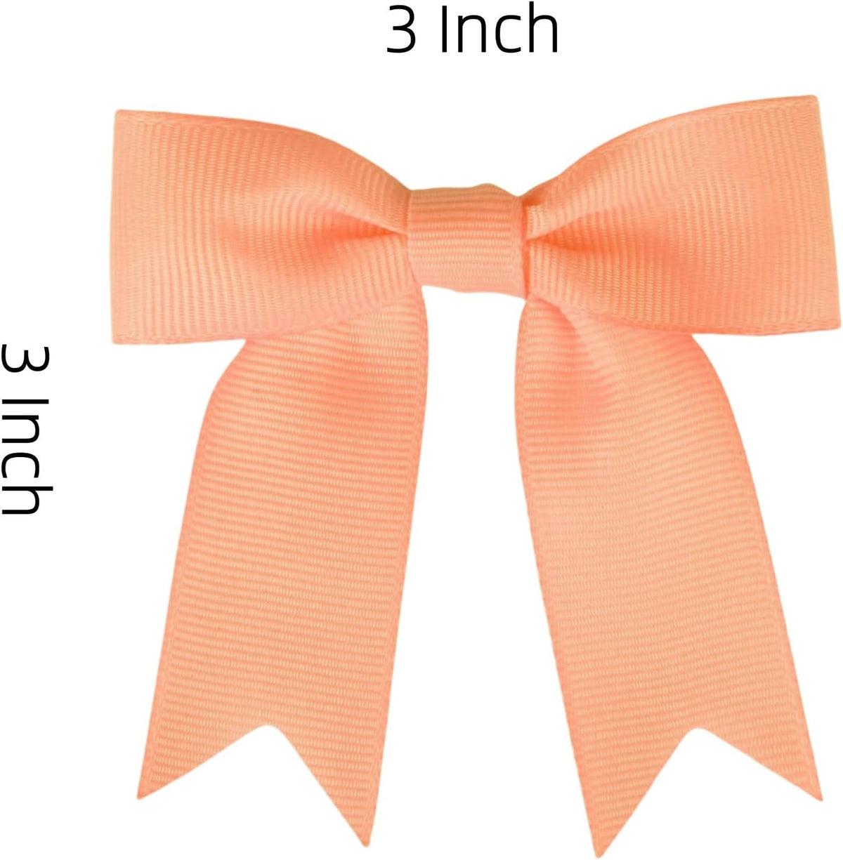 Meseey 50 Pcs 3 Inches Grosgrain Ribbon Twist Tie Bows Pretied Premade Craft Bows for Treat Bags Gift Wrapping Basket Wedding Baby Shower Brithday Christmas Party (Peach)
