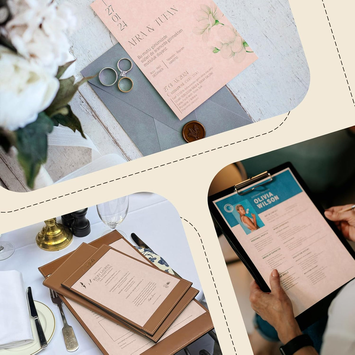 100 Sheets Light Pink Parchment Cardstock 8.5 x 11, 65lb Cardstock