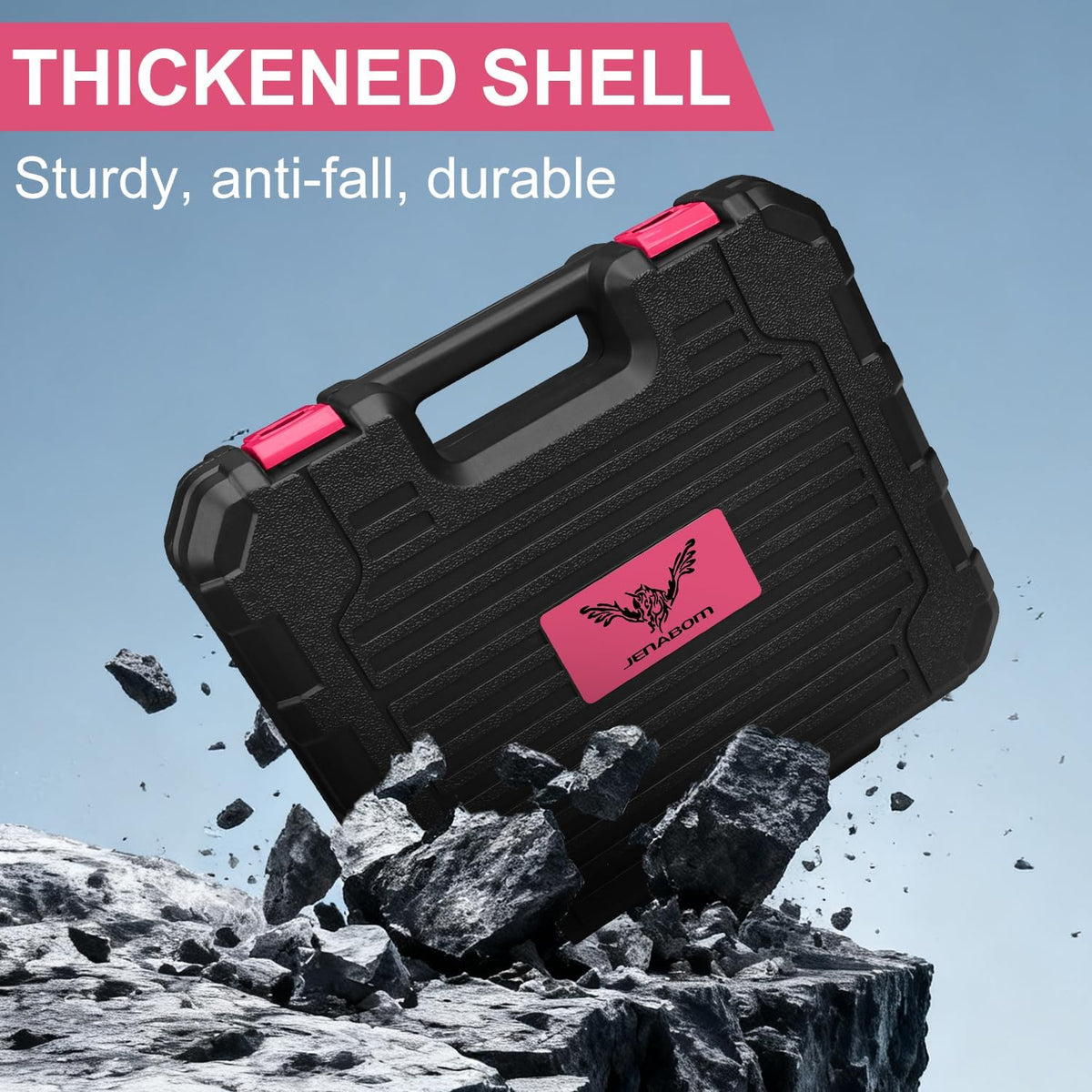 Drill Set, 151-Piece Home Tool Set with 12V Pink Cordless Drill
