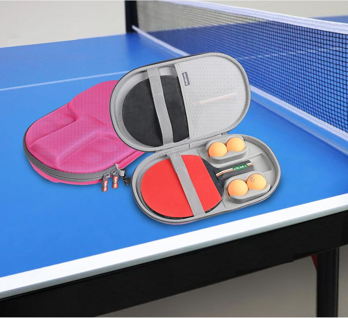 Carrying Case for Ping Pong Paddles/Table Tennis Paddles/Racquet Cyber Shape Hexagon,Fits for 2 Paddles and 4 balls