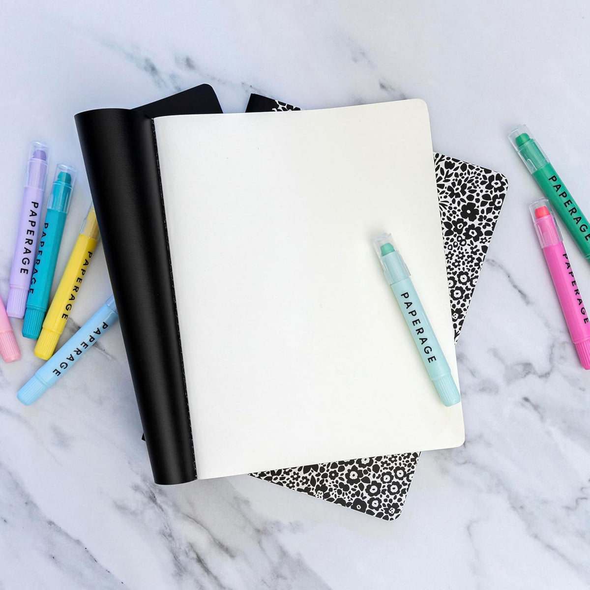 Soft Cover Blank Journal Notebook, 2 Pack, (Pink Blush), 100 Pages, Large 7.5 inches x 9.5 inches, Ideal for Sketch Book, Note Taking & Travel Journal