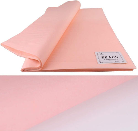 100 Sheets Peach Tissue Paper Bulk, 20x15 Inches Double Sided Color Wrapping Tissue Paper for Gift Wrap Bags Crafts Wedding Party and Holiday Decorations