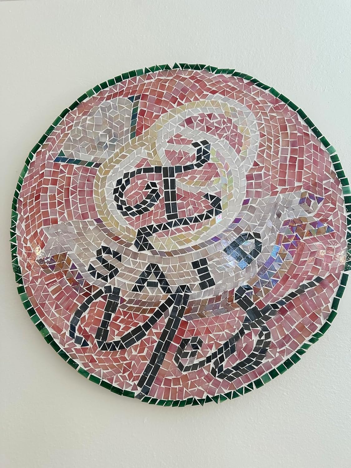 4 Shapes Mixed Glass Mosaic Tiles,Square+Diamond+Triangle+Rectangle 220 PCS Stained Glass Mosaic Pieces for Handmade Art Crafts and Home Decoration (Pink)