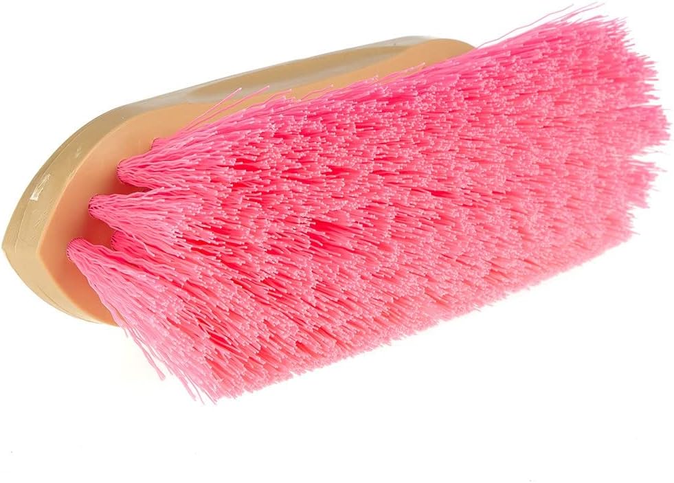 Manufacturing Grip Fit Grooming Horse Brush Hot Pink Synthetic Bristles