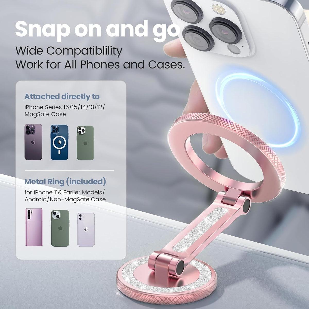 Phone Holders for Your Car, Glitter Pink