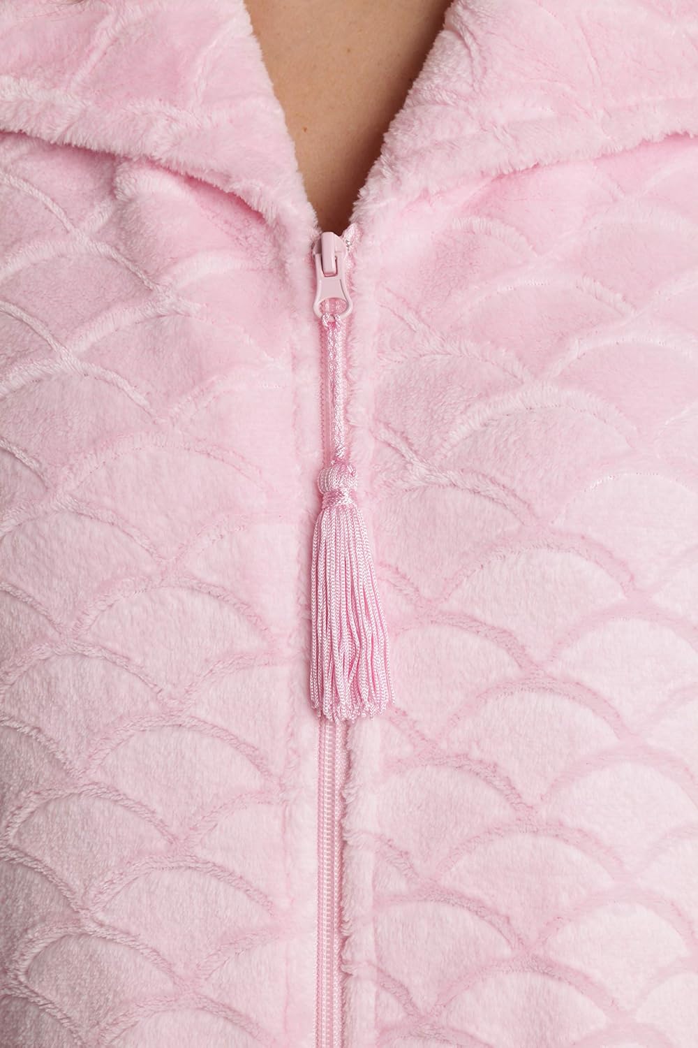Plush Zipper Lounger Robe for Women