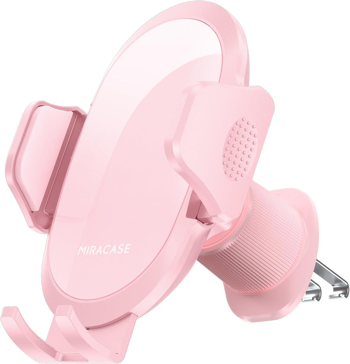 Phone Holders for Your Car with Metal Hook Clip, Cell Phone Mounts Air Vent Cell Phone Stand Car Mount, Universal Automobile Cradle Fit for iPhone Android and All Smartphones (Pink)
