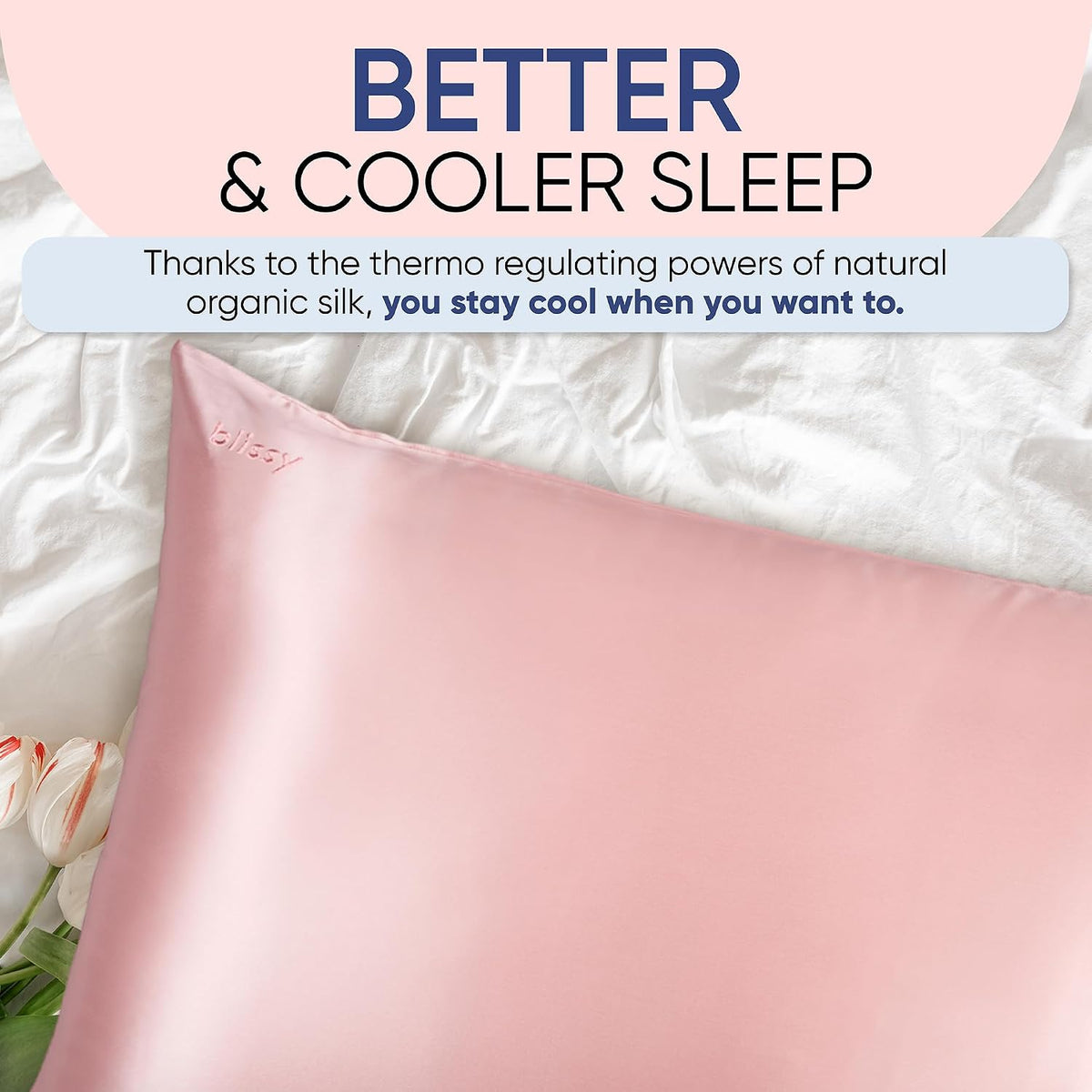 Silk Pillowcase - 100% Pure Mulberry Silk - 22 Momme 6A High-Grade Fibers - Silk Pillow Cover for Hair & Skin - Regular, Queen & King (Pink, Standard)