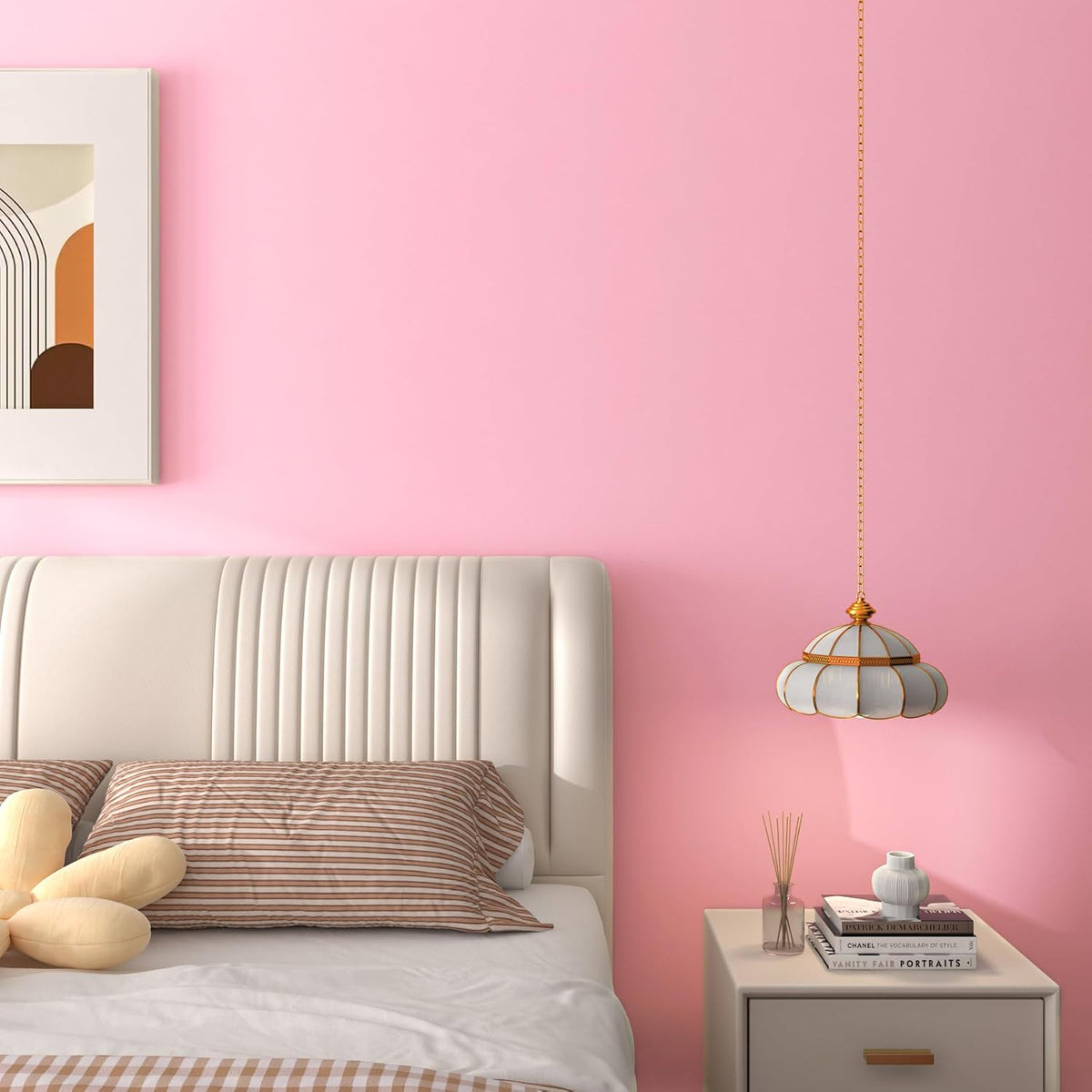 Cute Pink Wallpaper Peel and Stick Waterproof Light Pink Contact Paper Peel and Stick for Cabinets Classroom Desk Self Adhesive Wall Paper for Girls Bedroom Bathroom Walls Shelves 15.8"x78.8"