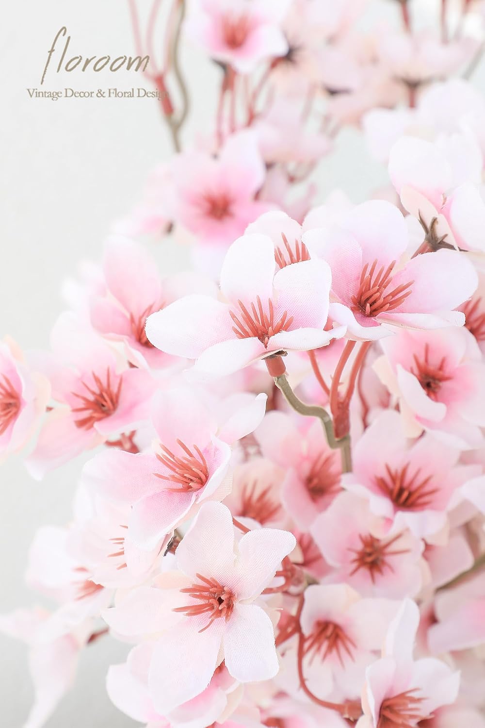 6pcs Artificial Cherry Blossom Branches Pink Faux Silk Flowers Fake Bouquets for Home Wedding Bedroom Japanese Style Decor DIY Table Centerpieces Spring Decorations & Floral Arrangements
