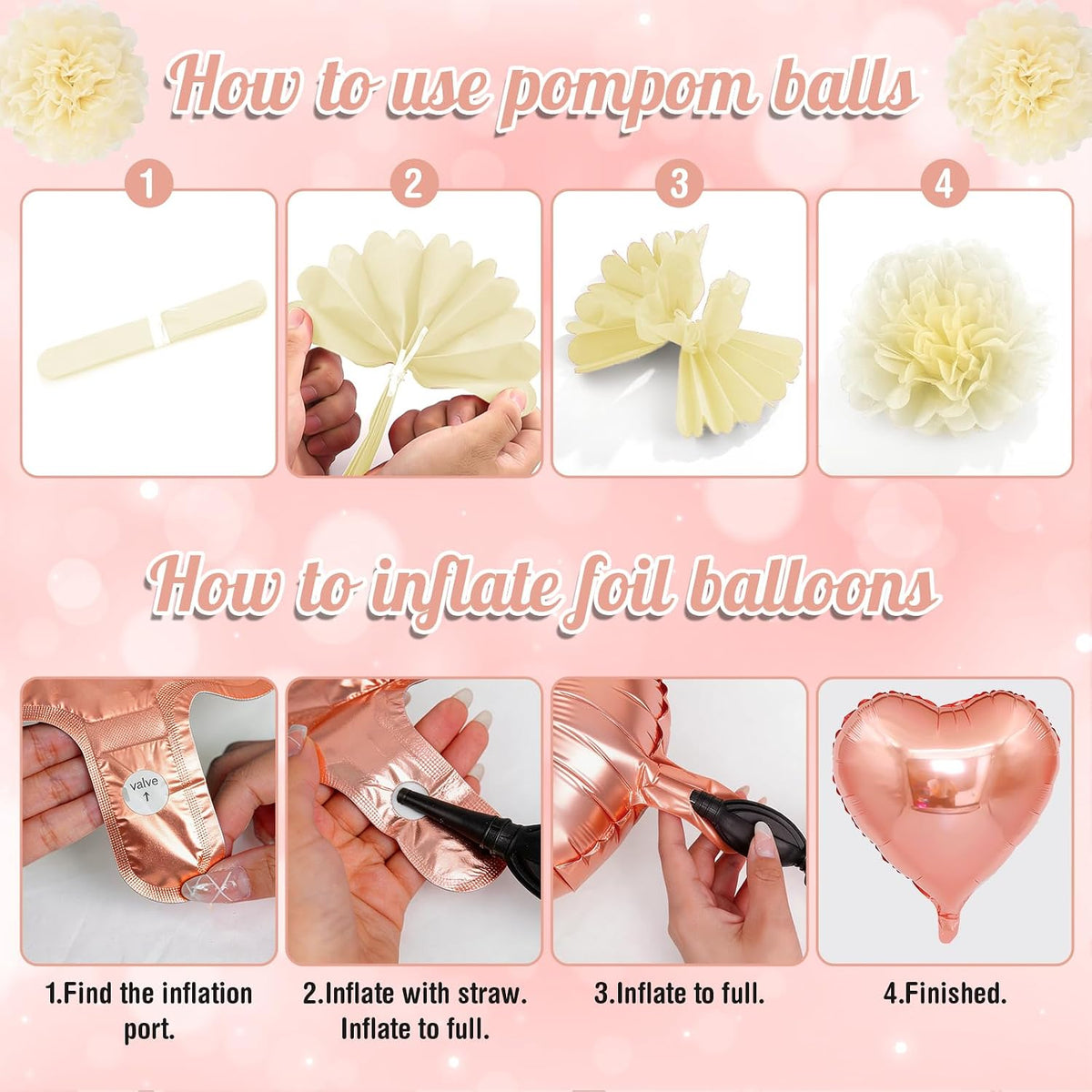 Rose Gold Bachelorette Party Decorations,Bride To Be Bridal Shower Balloons
