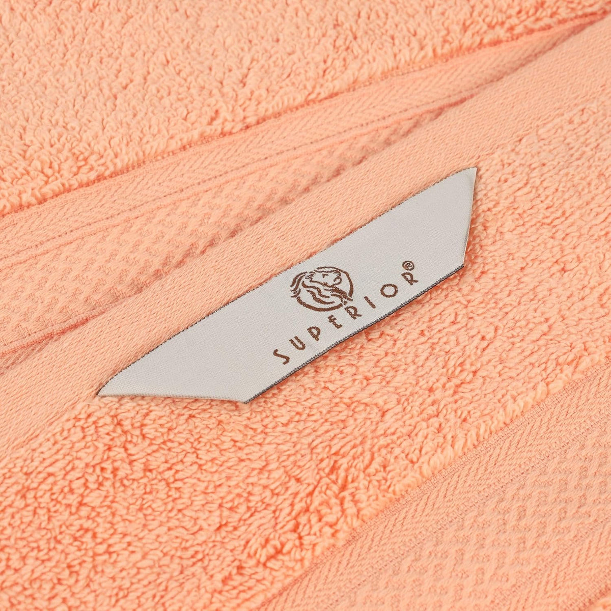 Cotton 3-Piece Towel Set, Zero Twist, Quick Dry, Home Essentials, Shower, Spa, Luxury Plush Soft Absorbent Towels, Includes 1 Bath, 1 Hand, 1 Washcloth/Face Towel, Solid, Peach