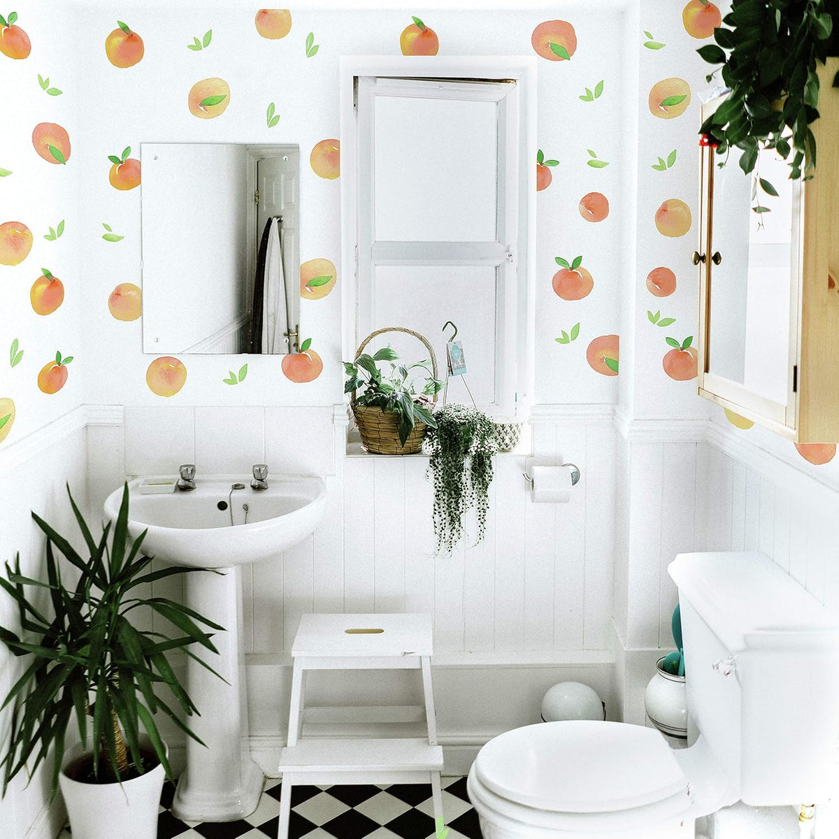 RMK4583SCS Sweet Peaches Peel and Stick Wall Decals, Peach, Orange, Yellow, Green