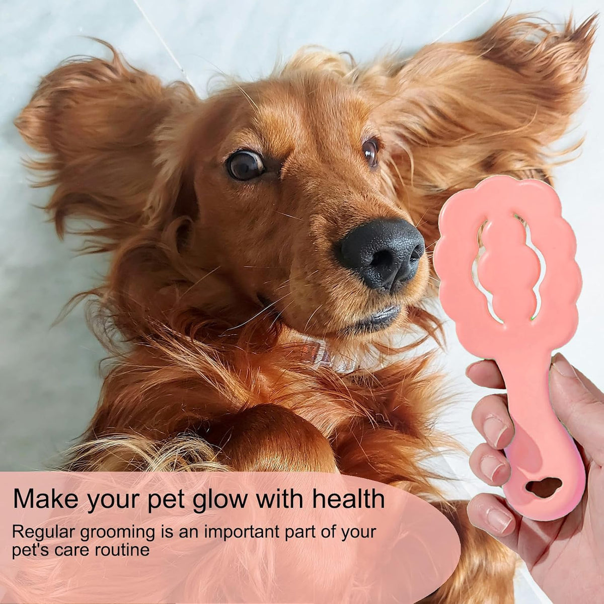 Cloud Shape Small Dog Grooming Brush - Soft Bristle Brush for Gentle Detangling & Massage - Ideal for Maltese, Shih Tzus, Yorkies, and Puppies - Portable & Durable Design, Pink