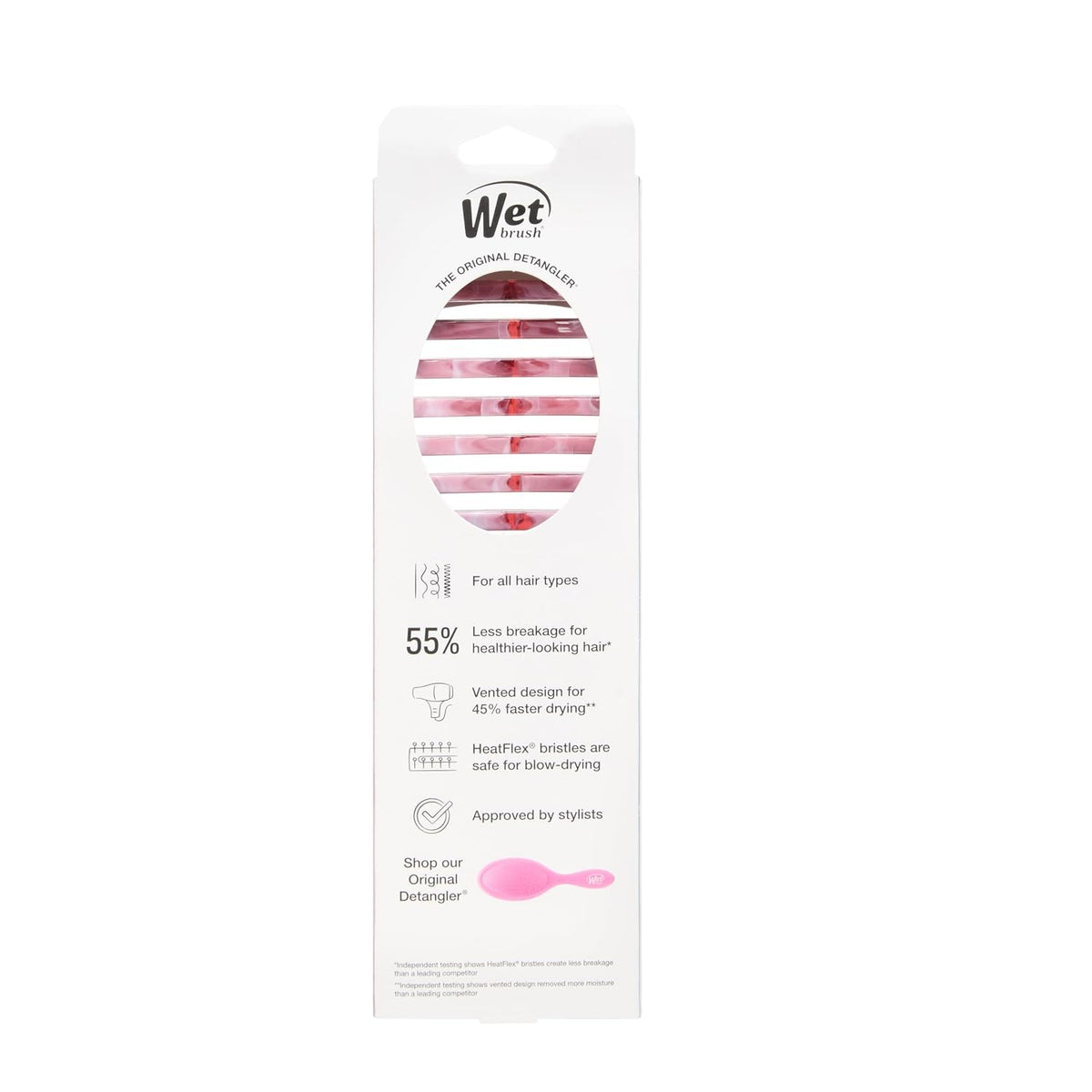 Speed Dry Hair Brush, Pink (Sweet Seaglass) - Vented Design & Soft HeatFlex Bristles Are Blow Dry Safe - Ergonomic Handle Manages Tangles - Pain-Free Hair Accessories